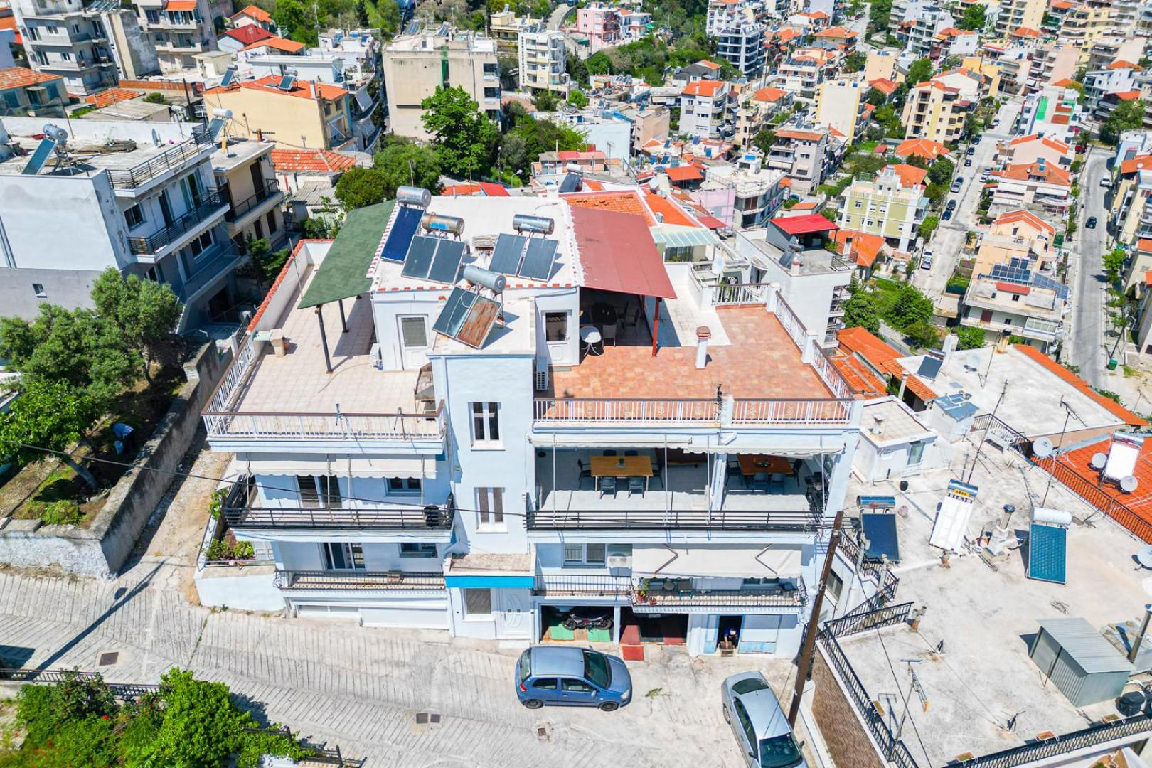 Apartmán Finas Penthouse,Private Terrace,Great View,Mins From Sea Kavala Exteriér fotografie